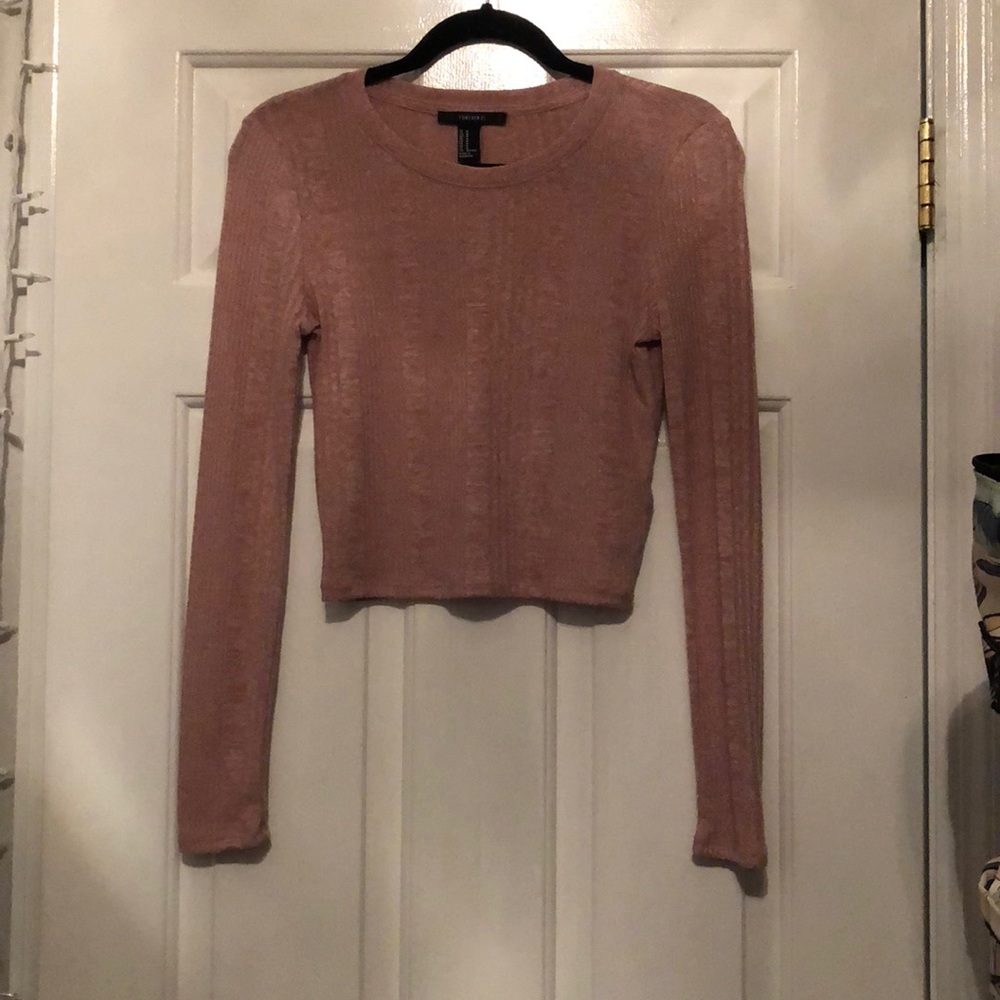 Forever21 Long sleeve Crop Top Medium